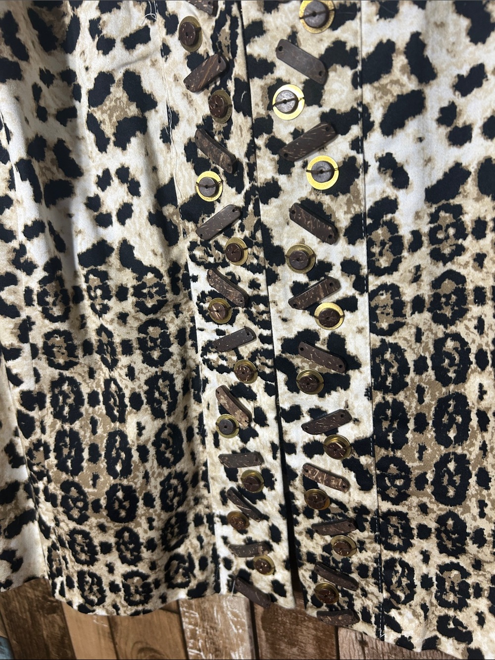 Ruby Rd. Leopard Print shacket Cream & Black - Picture 5 of 16